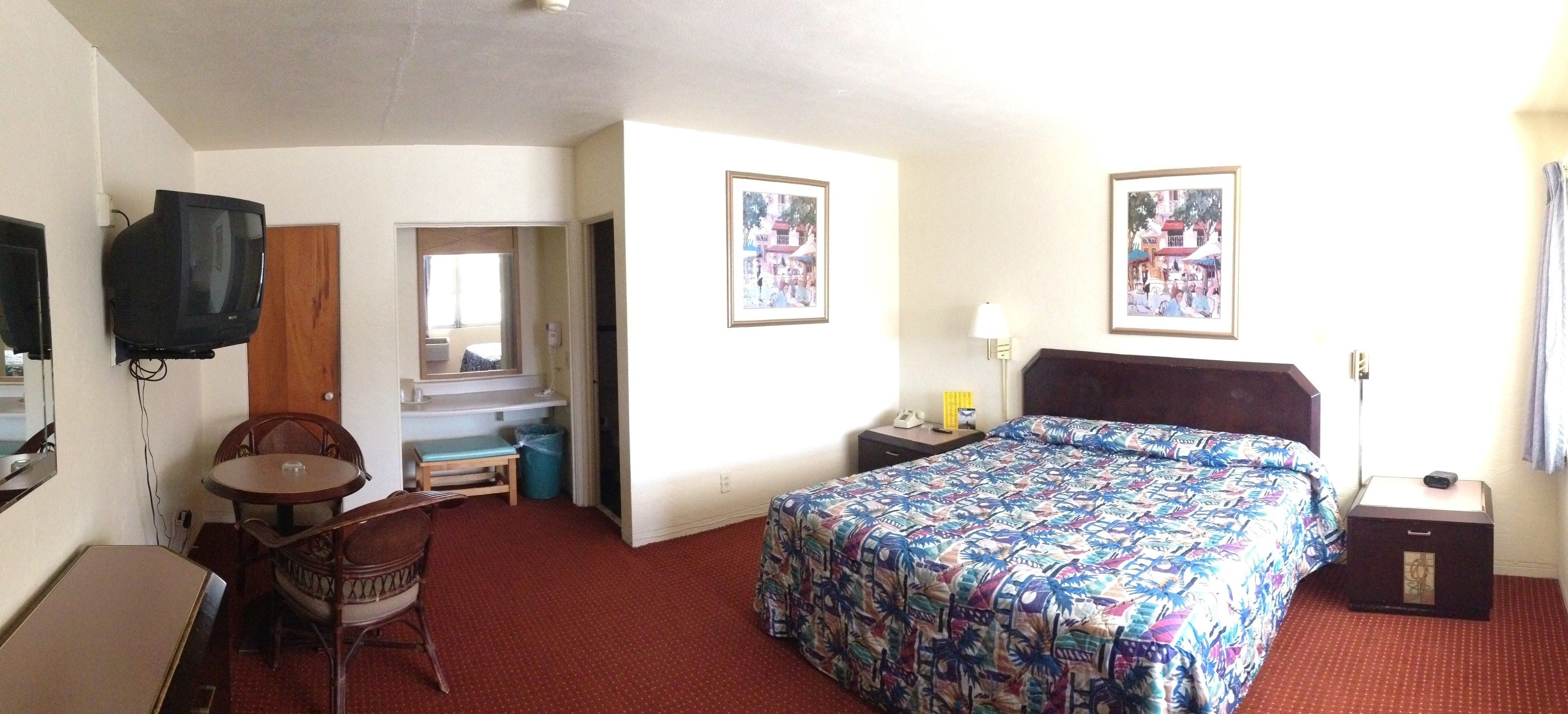 Desk, blackout curtains, iron/ironing board, free WiFi