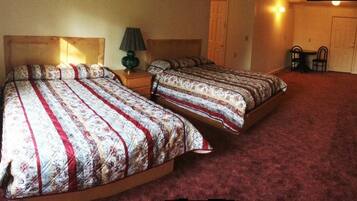 Double Room, 2 Queen Beds | Iron/ironing board, free rollaway beds, free wired internet, bed sheets