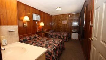 Double Room, 2 Queen Beds | Iron/ironing board, free rollaway beds, free wired internet, bed sheets