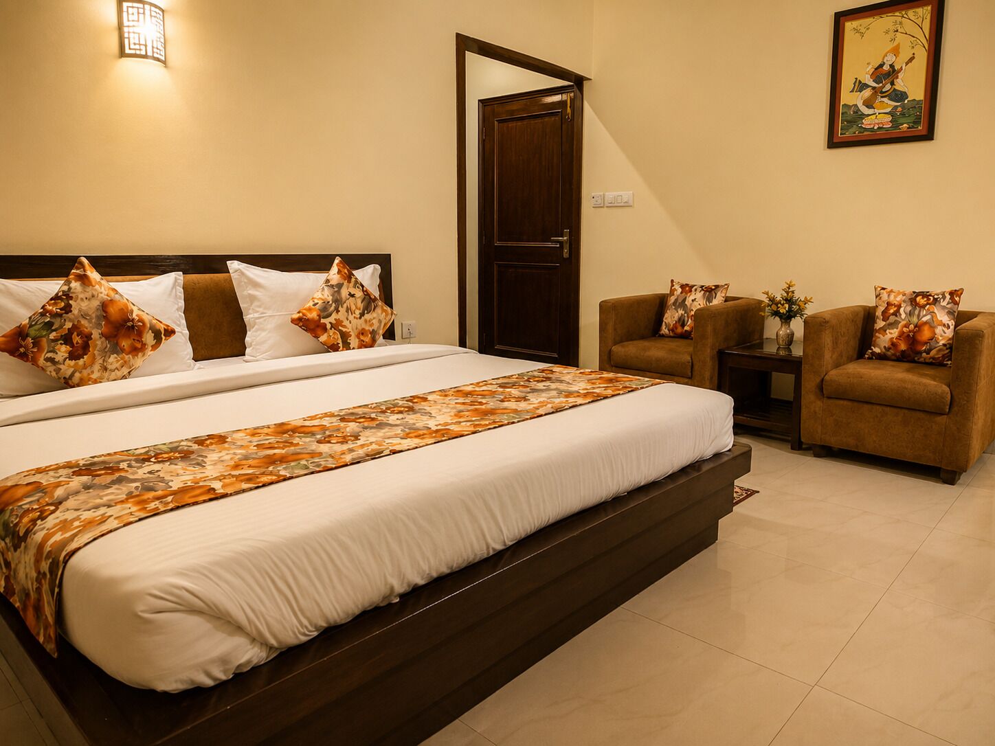 Deluxe Double Room, 1 King Bed | Soundproofing, free WiFi, bed sheets