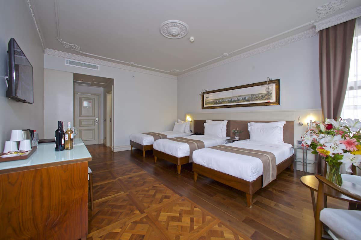 Premium bedding, down duvets, minibar, in-room safe