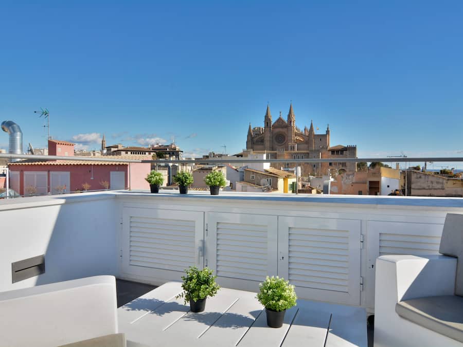 Cobertura, 2 quartos, terraço, vista para a cidade | Terraço/pátio