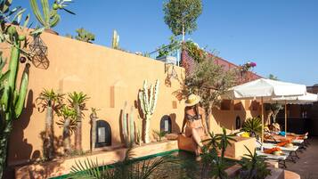 2 indoor pools, pool umbrellas, pool loungers