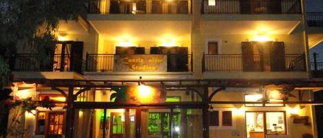 Front of property – evening/night