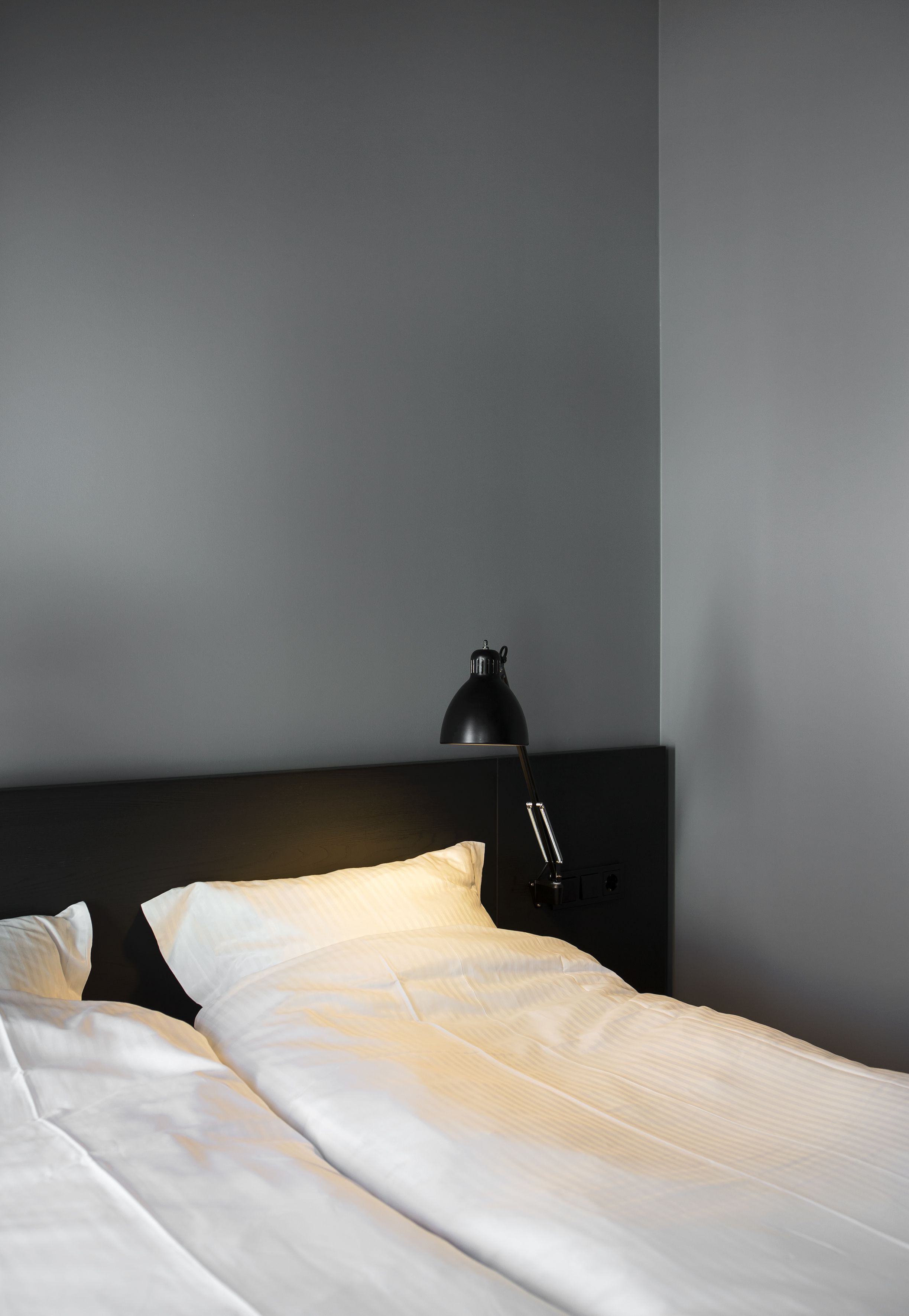 premium bedding, desk, blackout curtains, iron/ironing board