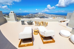 Suite (Canava with outdoor Hot Tub) | View from room - Luna Santorini Suites (Santorini)