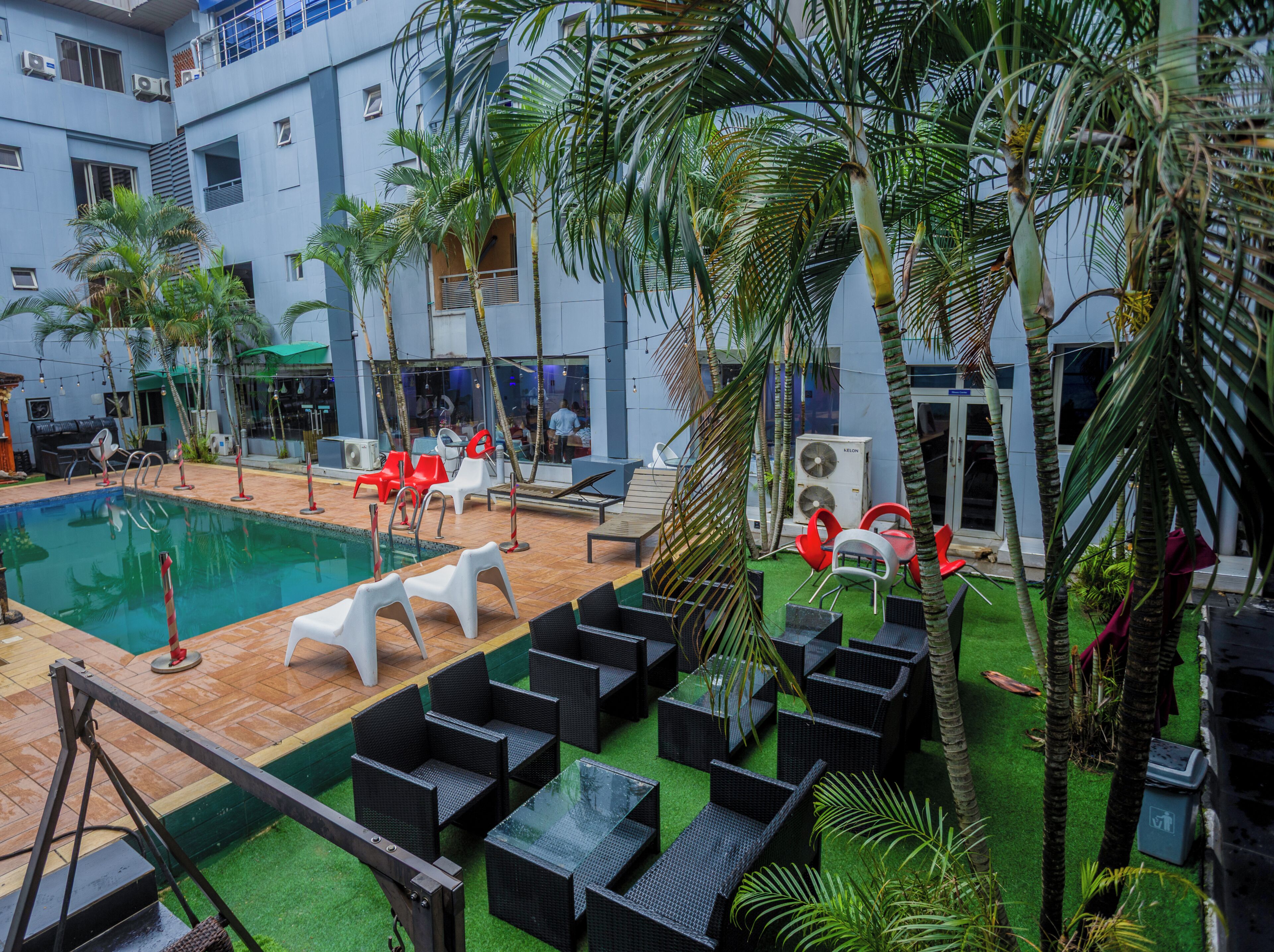 Outdoor pool, open 6:00 AM to 8:00 PM, pool umbrellas, sun loungers