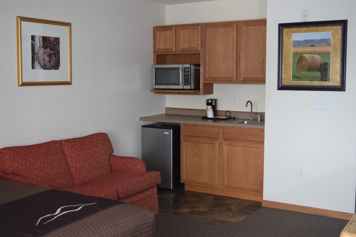 room, 1 king bed, kitchenette | private kitchenette | fridge