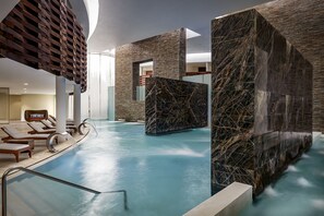 Sauna, hot tub, steam room, body treatments, mud baths, hydrotherapy