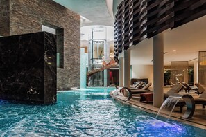 Sauna, hot tub, steam room, body treatments, mud baths, hydrotherapy