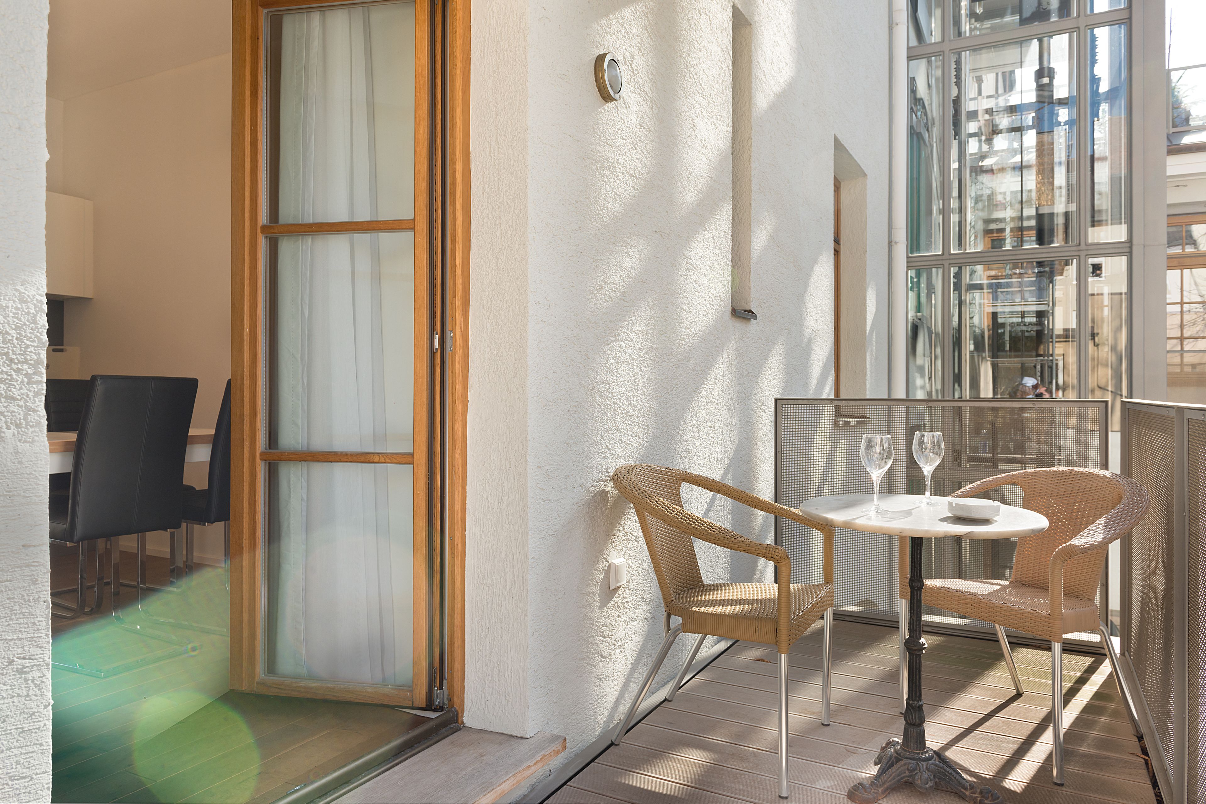 apartment, balcony, annex building | balcony view