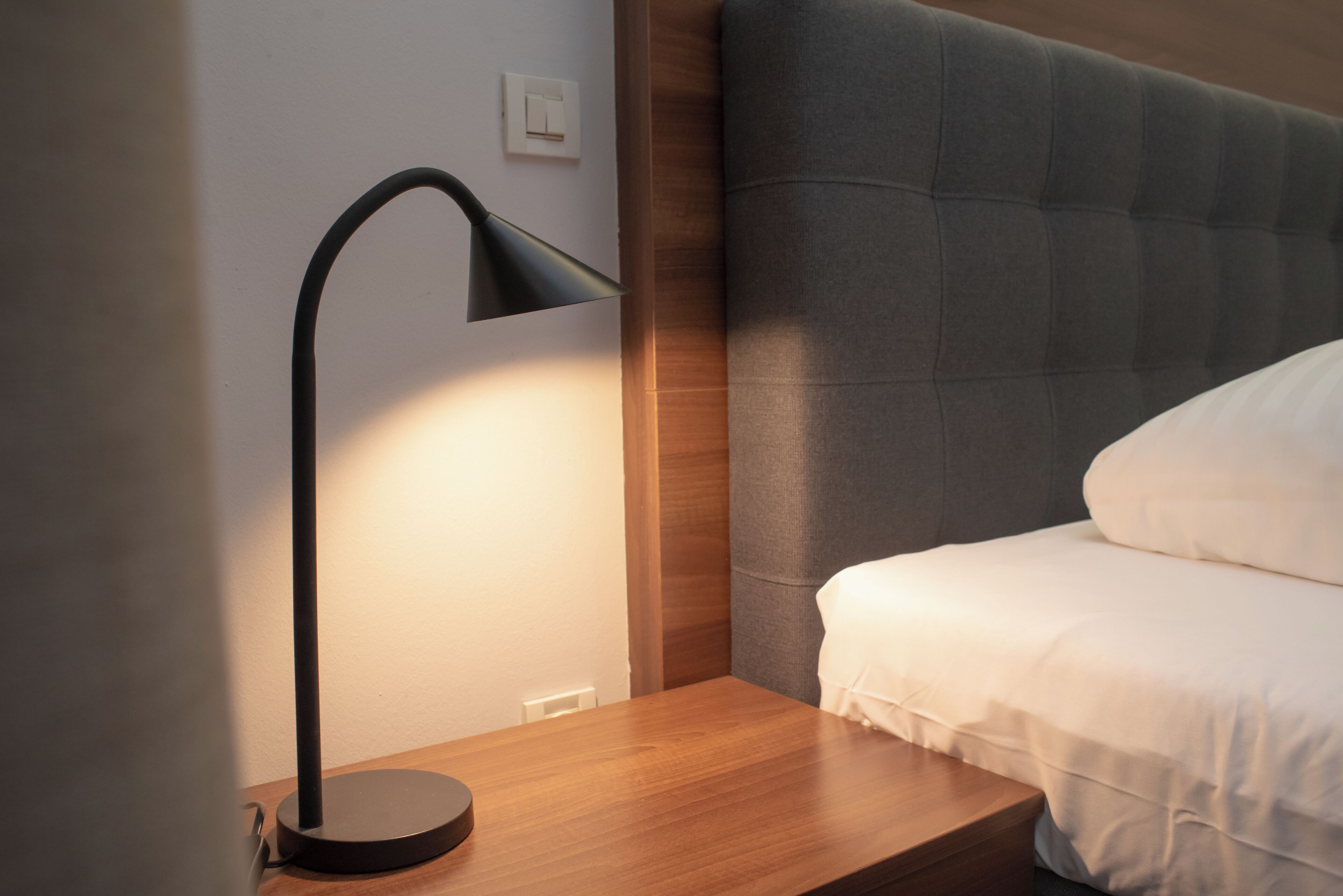 Desk, free WiFi, bed sheets