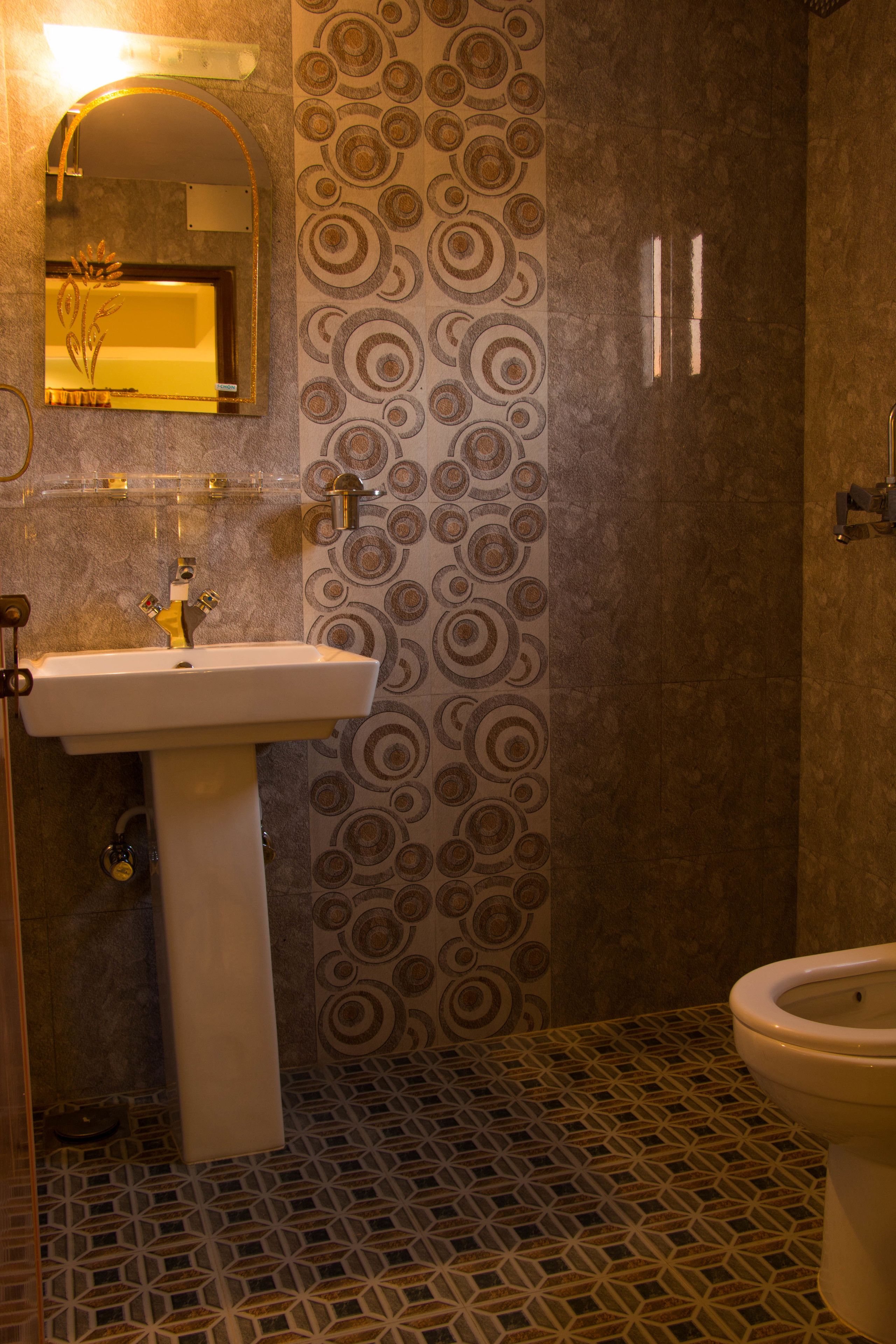 free toiletries, hair dryer, slippers, towels