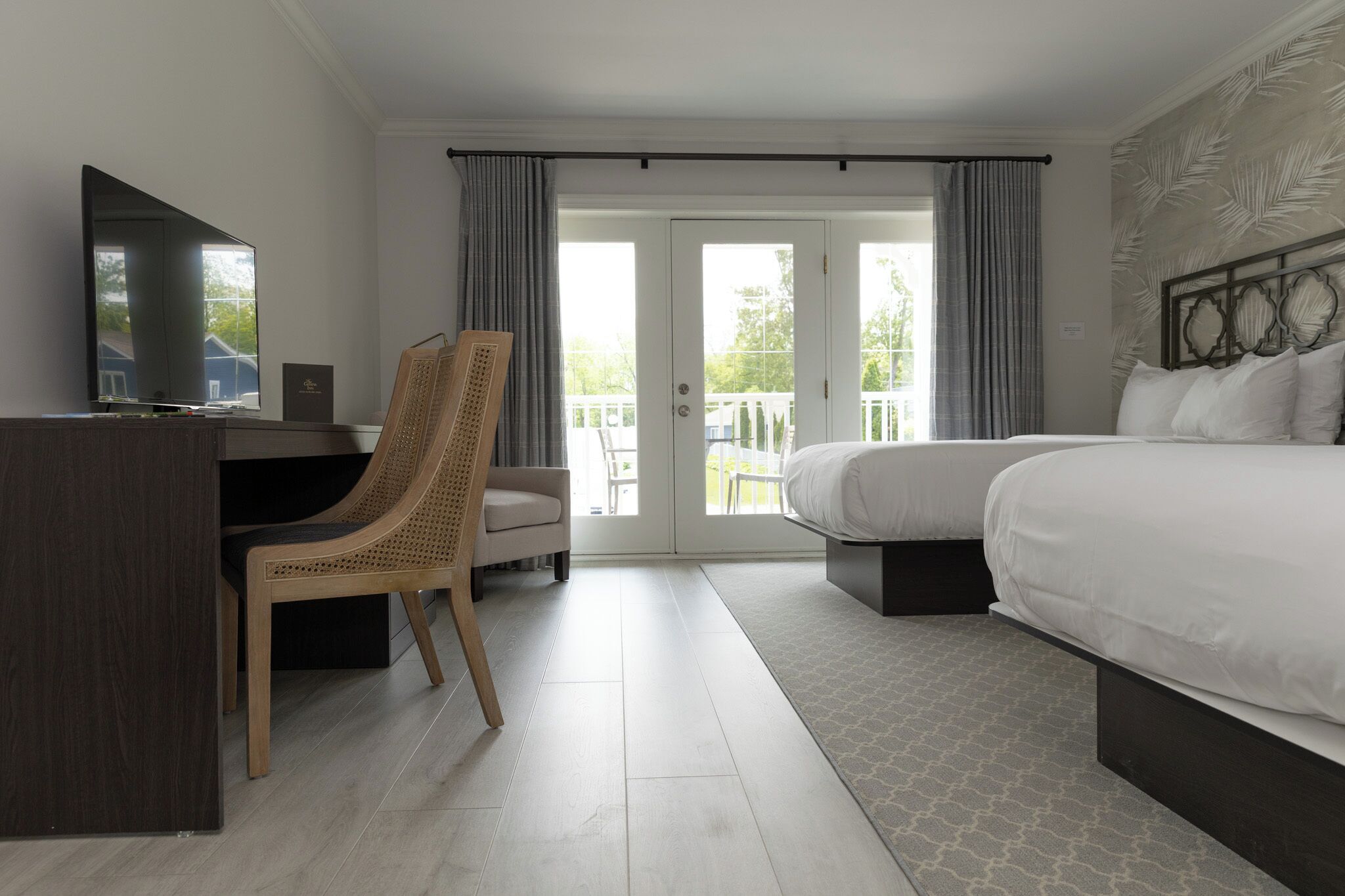 deluxe non-lake view two doubles, balcony | premium bedding, iron/ironing board, free wifi, bed sheets