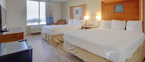 Room, 2 Queen Beds, Non Smoking | Desk, free WiFi, bed sheets