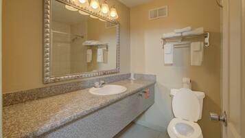Free toiletries, hair dryer, towels