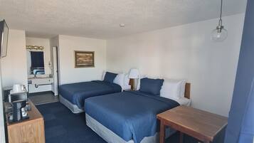 Desk, blackout curtains, free WiFi, bed sheets