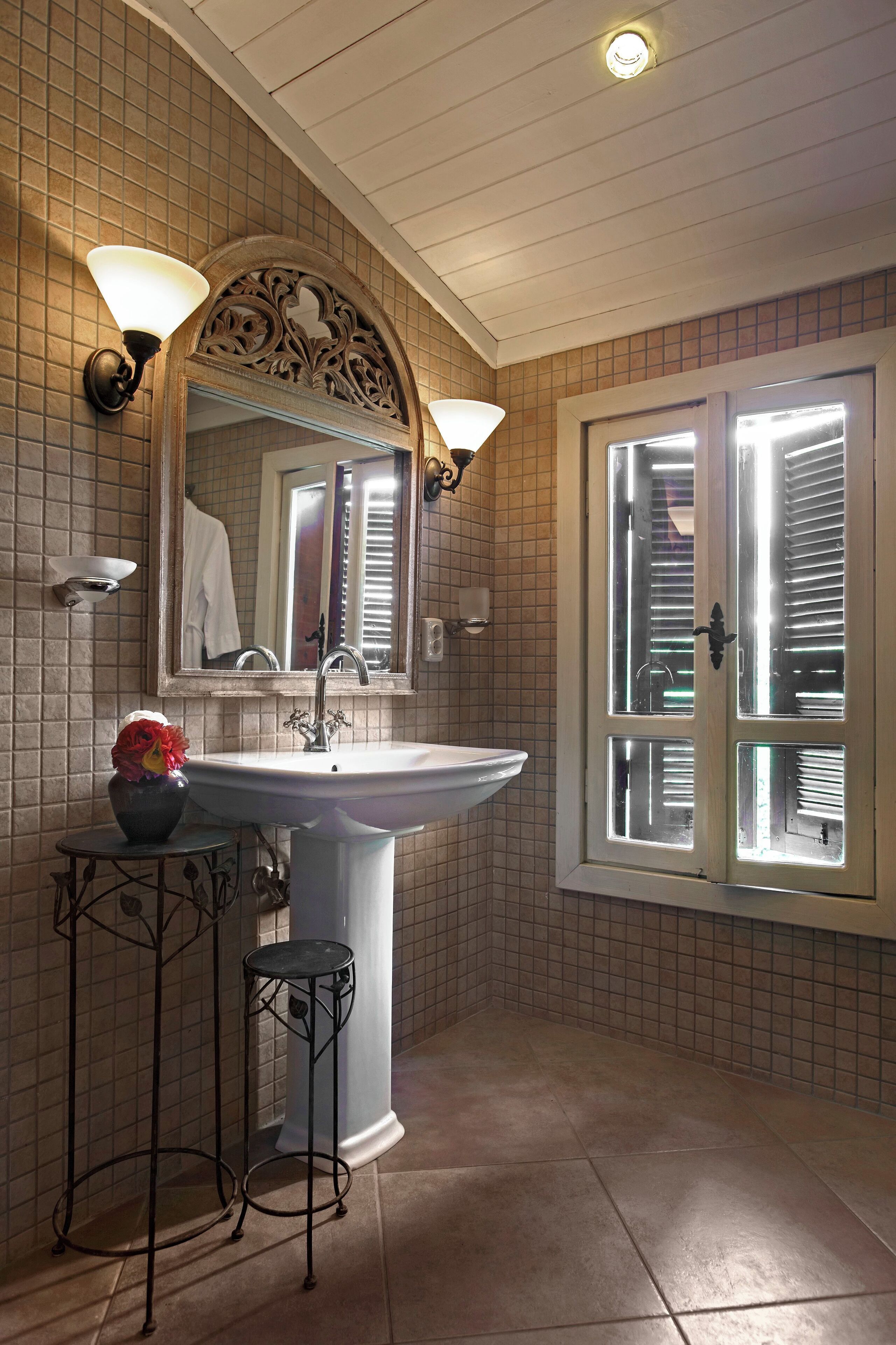 free toiletries, hair dryer, bathrobes, slippers