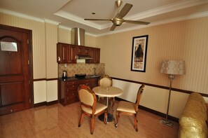 Suite, 1 Double Bed | Bathroom | Shower, hair dryer, slippers, towels - Central Hotel and Residences (Ho Chi Minh City)