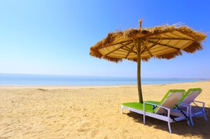 Plage privée, sable blanc