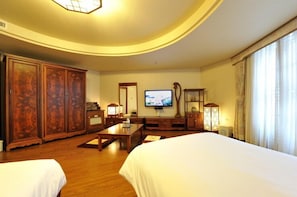Ropa de cama de alta calidad y minibar