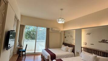 Kamar Quadruple Standar, 2 Tempat Tidur Double | Wi-Fi gratis dan seprai linen