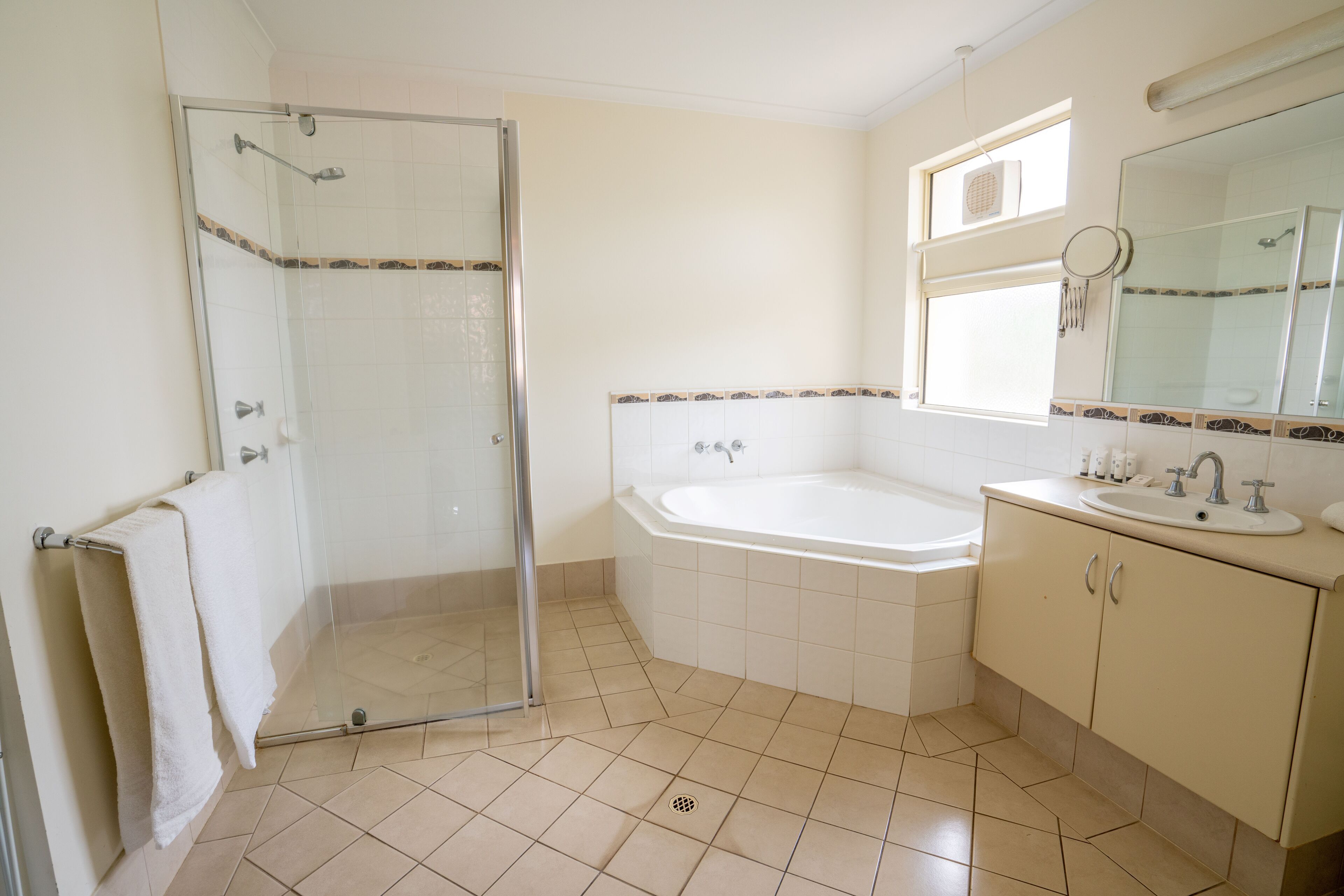 free toiletries, hair dryer, towels, soap