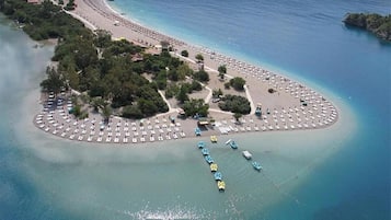 Outdoor pool, open 8 AM to 8 PM, pool umbrellas, sun loungers