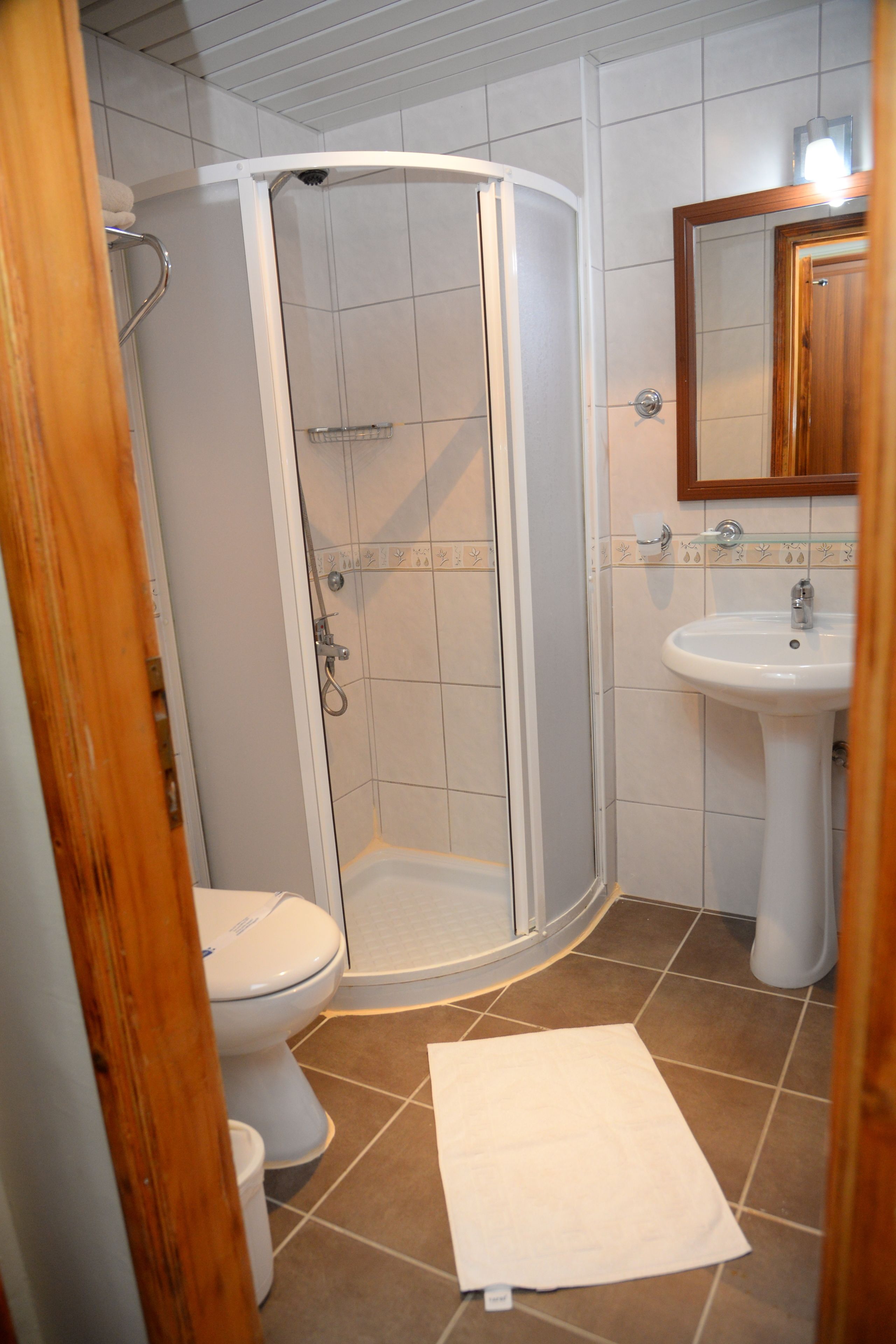 double or twin room | bathroom | shower, free toiletries, hair dryer, towels