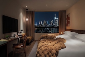 2 Double Beds | In-room safe, desk, blackout curtains, free cots/infant beds