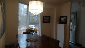 Iron/ironing board, travel crib, free WiFi, bed sheets