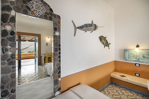 Deluxe-Zimmer, 1 Schlafzimmer, mit Bad, Meerblick