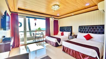 Premier-Suite, Meerblick, Strandnähe | Minibar, Zimmersafe, Verdunkelungsvorhänge, kostenloses WLAN