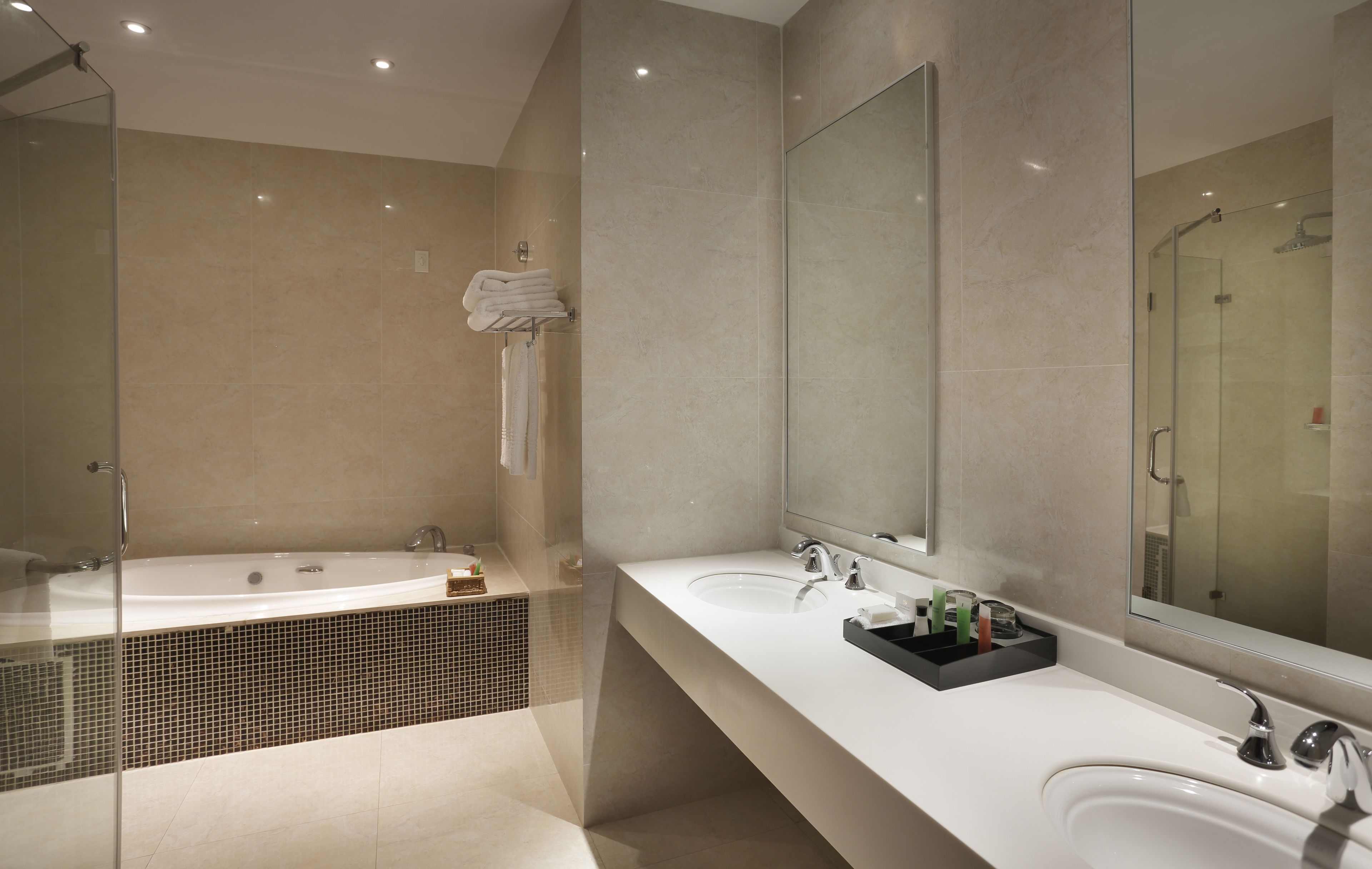presidential suite | bathroom | separate bathtub and shower, slippers, towels