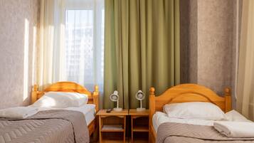 In-room safe, desk, laptop workspace, blackout curtains