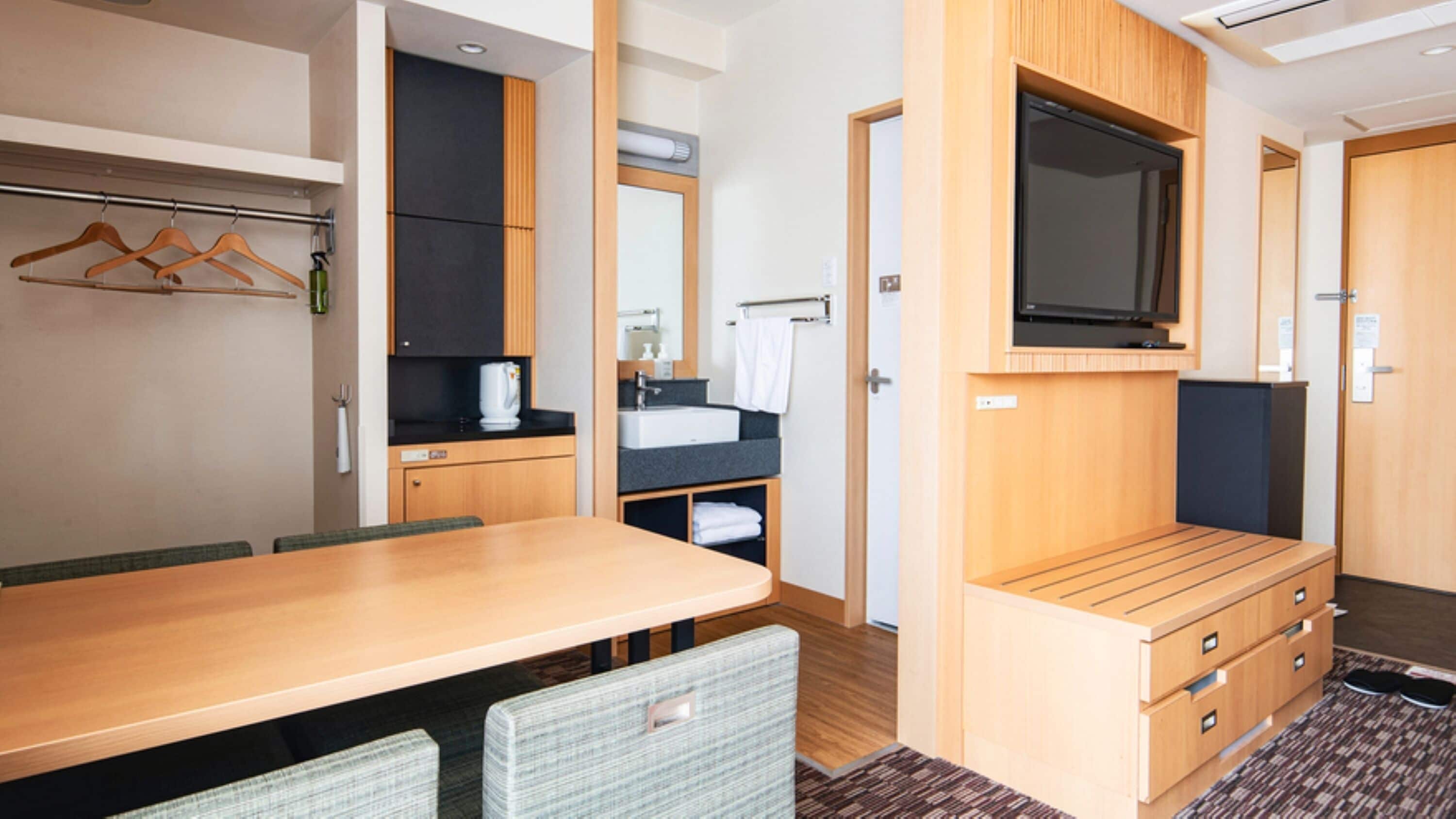 premium bedding, down duvets, desk, laptop workspace