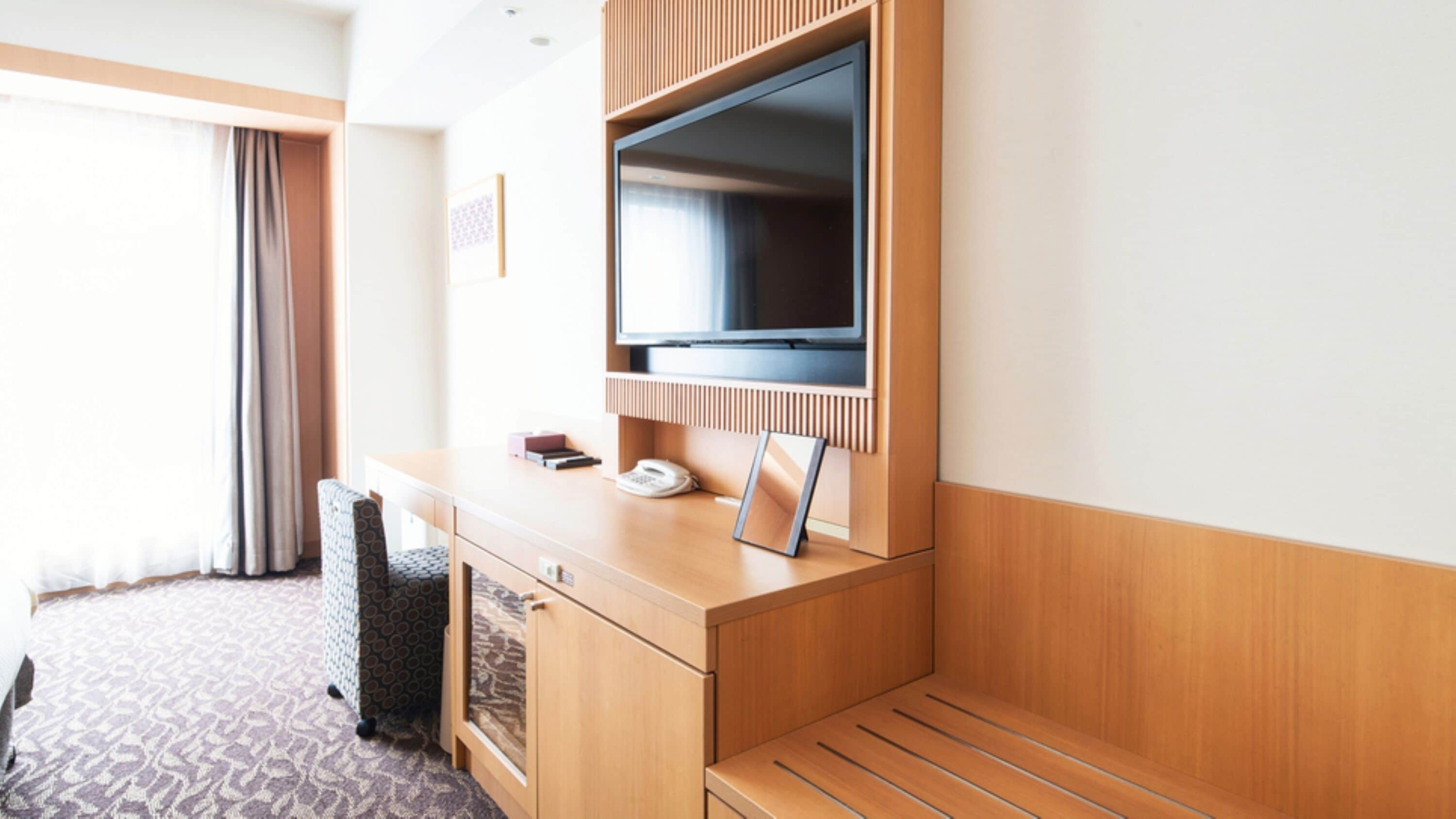 premium bedding, down duvets, desk, laptop workspace