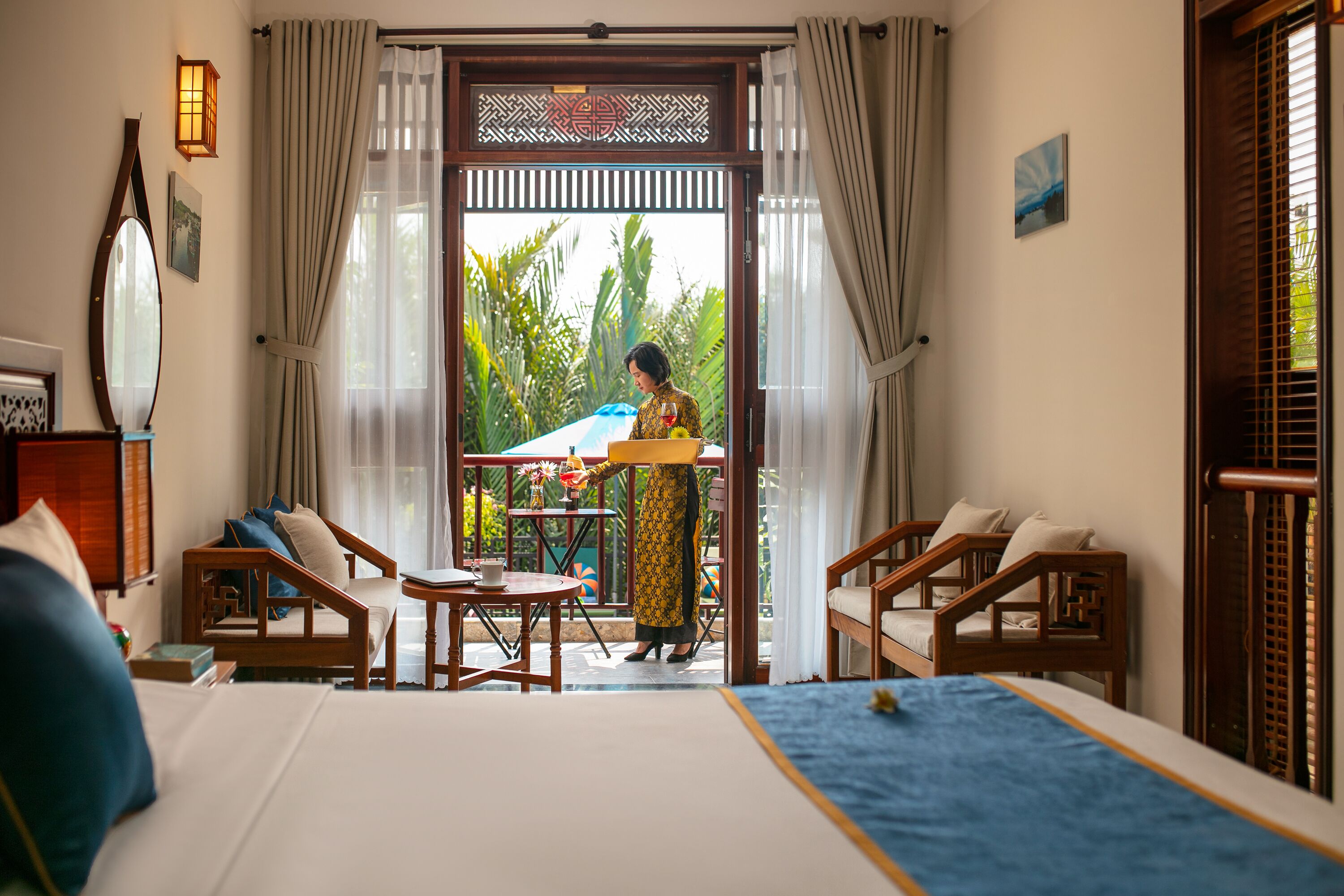 junior double or twin villa with river view | 1 bedroom, premium bedding, select comfort beds, minibar