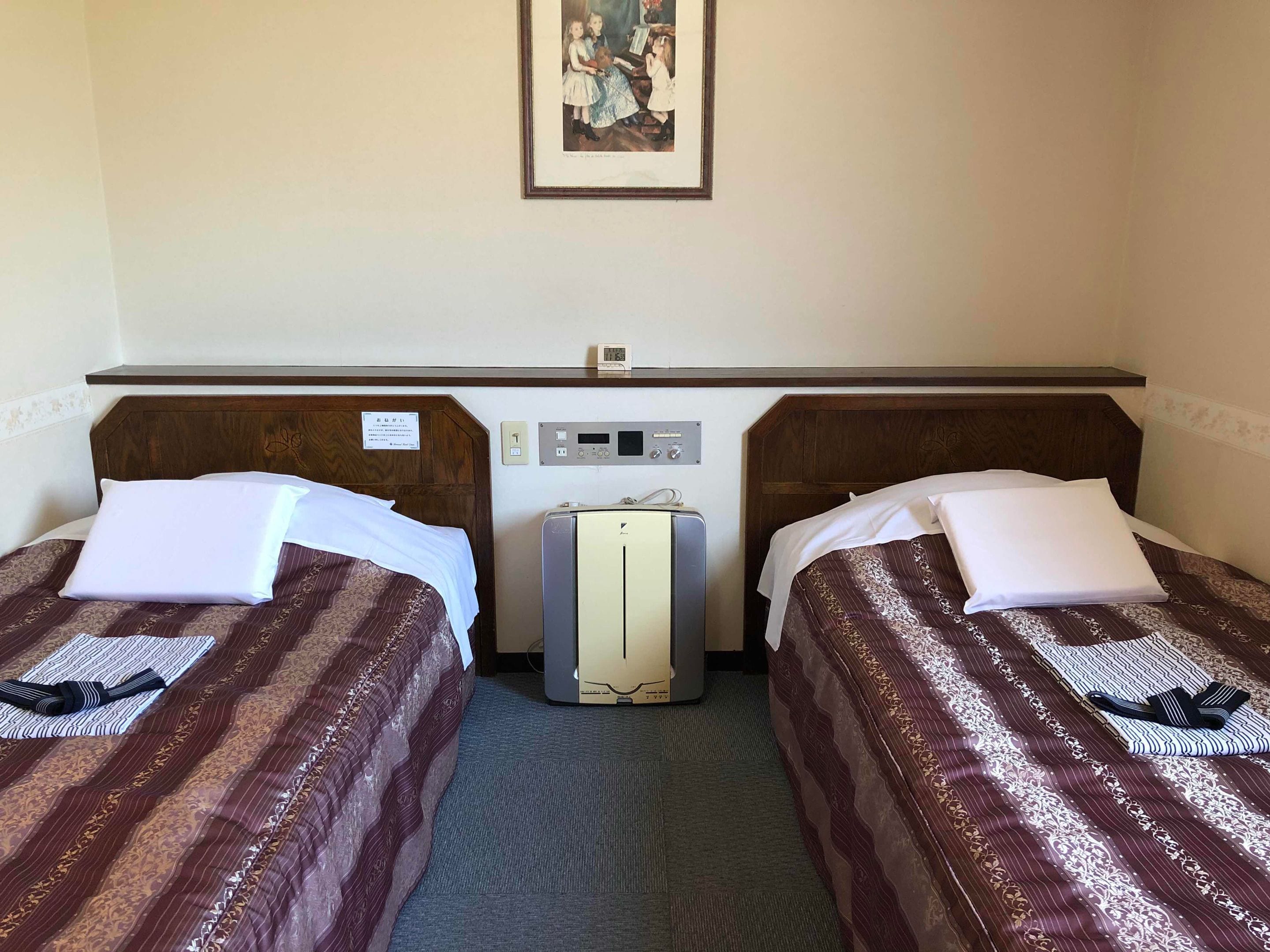 blackout curtains, iron/ironing board, free wifi, bed sheets