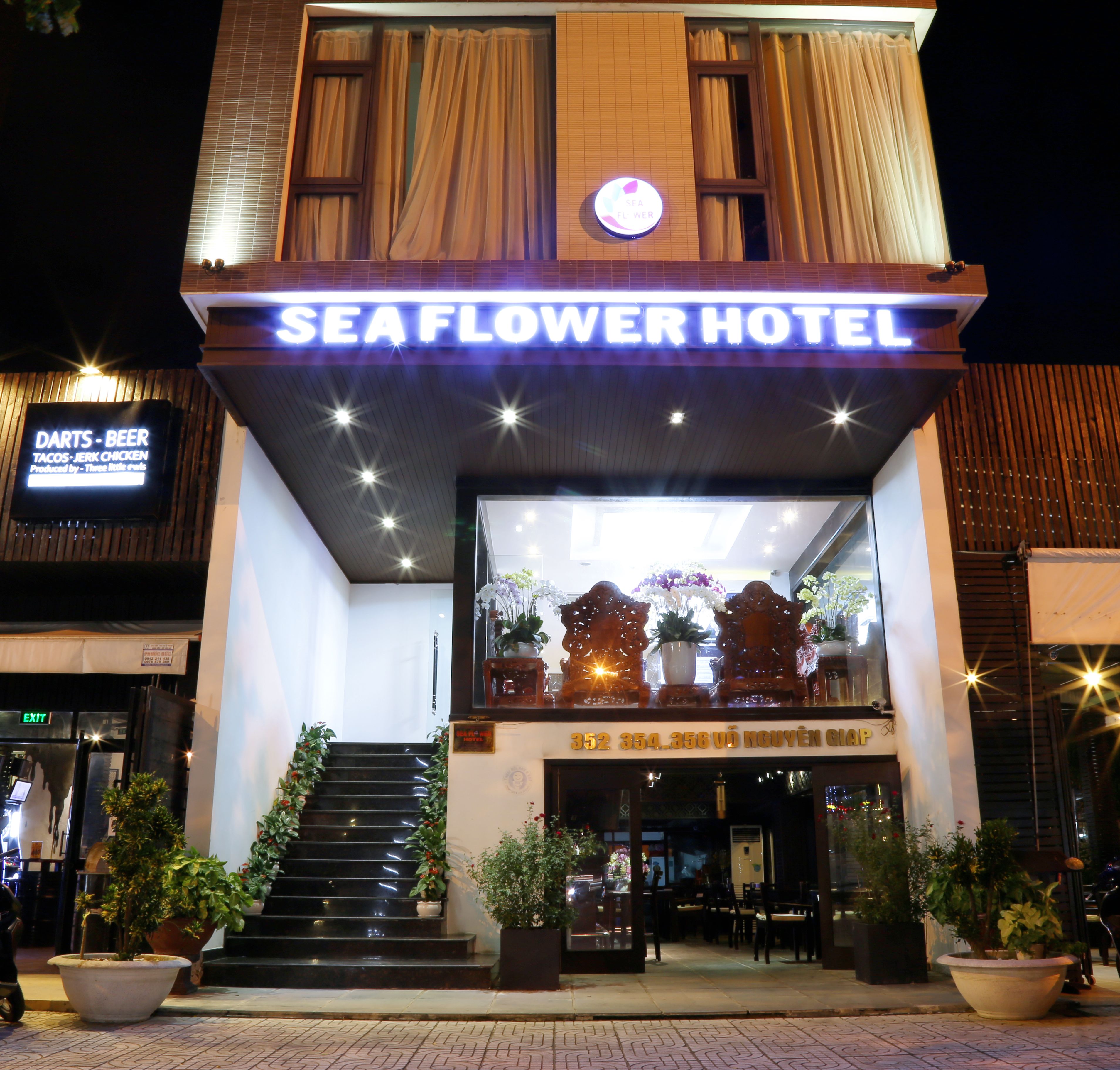 Front of property – evening/night