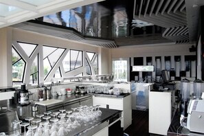 Mini-fridge, electric kettle