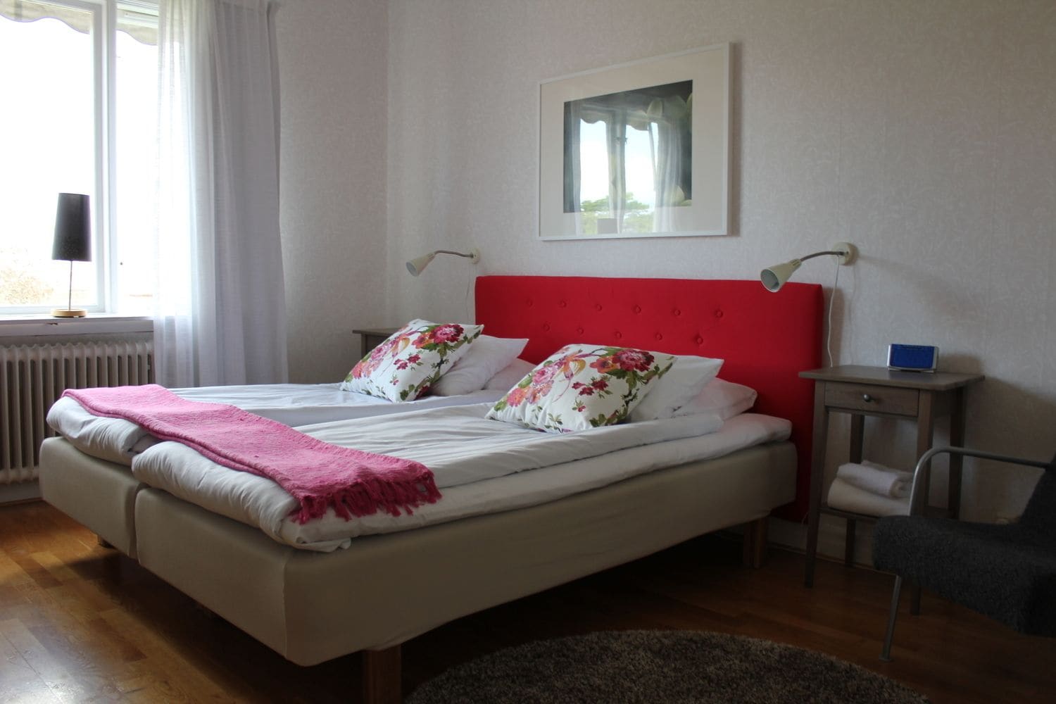 premium bedding, blackout curtains, iron/ironing board, travel cot