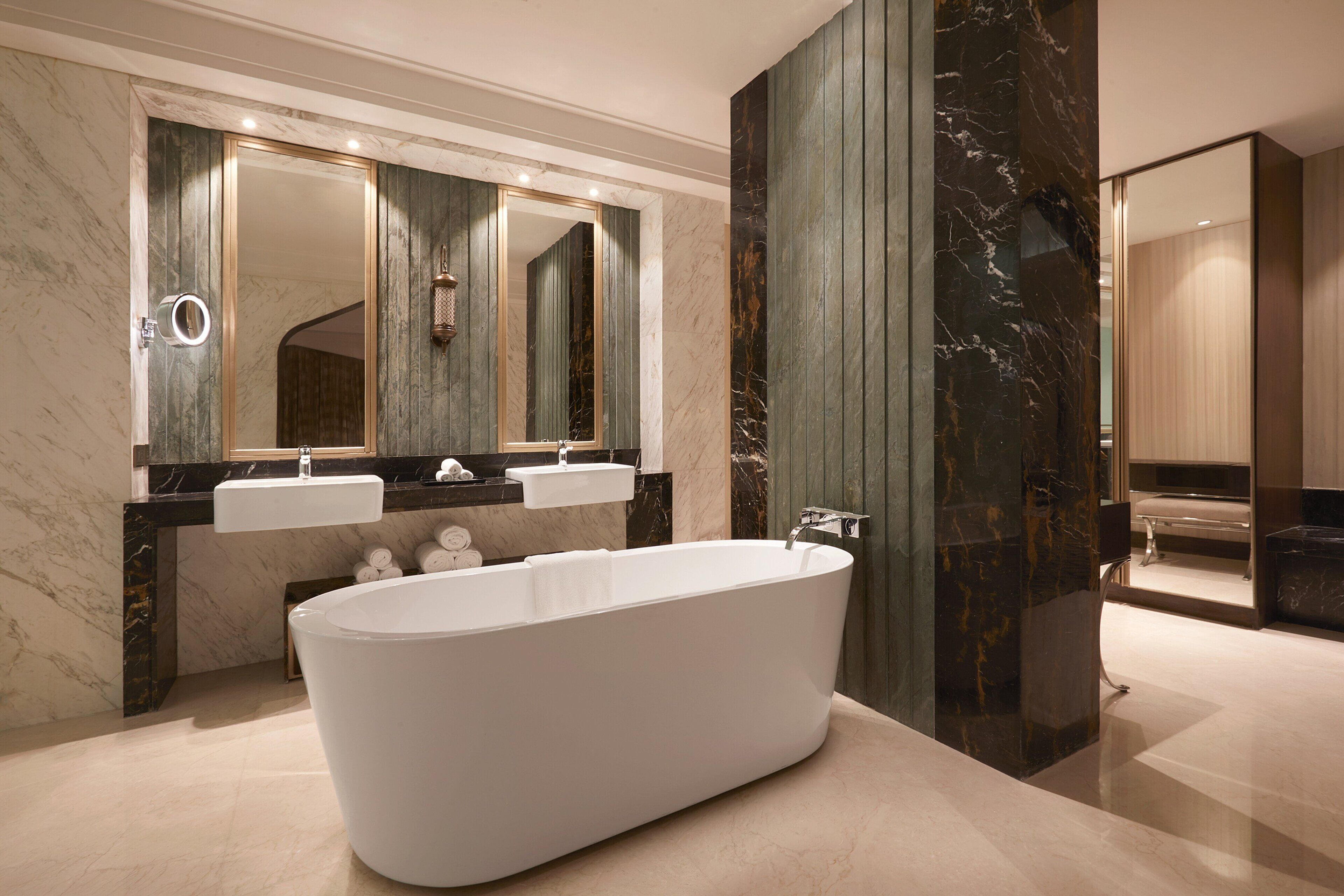 presidential suite, 1 king bed | bathroom | designer toiletries, hair dryer, bathrobes, slippers