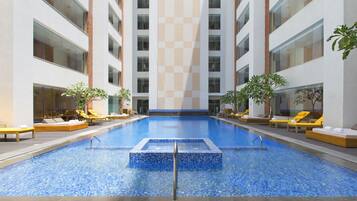 2 outdoor pools, pool umbrellas, sun loungers