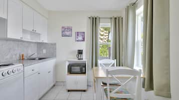 Microondas, cafetera/tetera, freezer