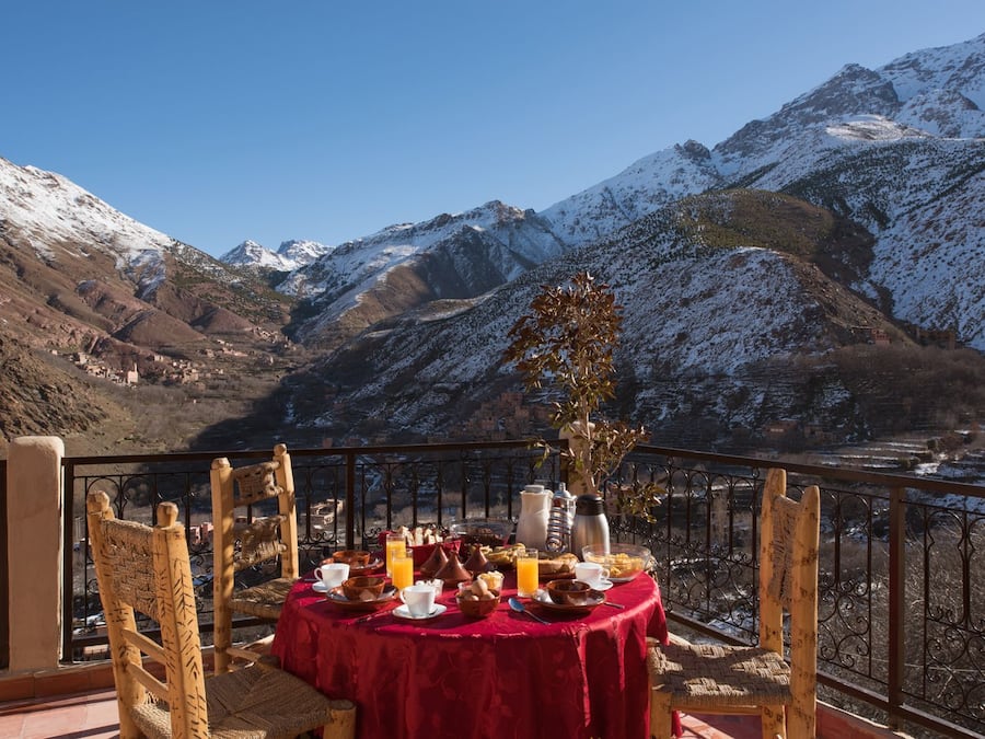 Frokost, lunsj og middag serveres, marokkanske retter