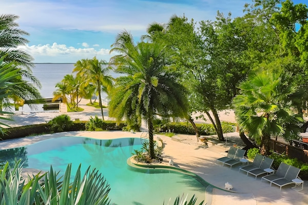 Außenpool, Sonnenschirme, Liegestühle