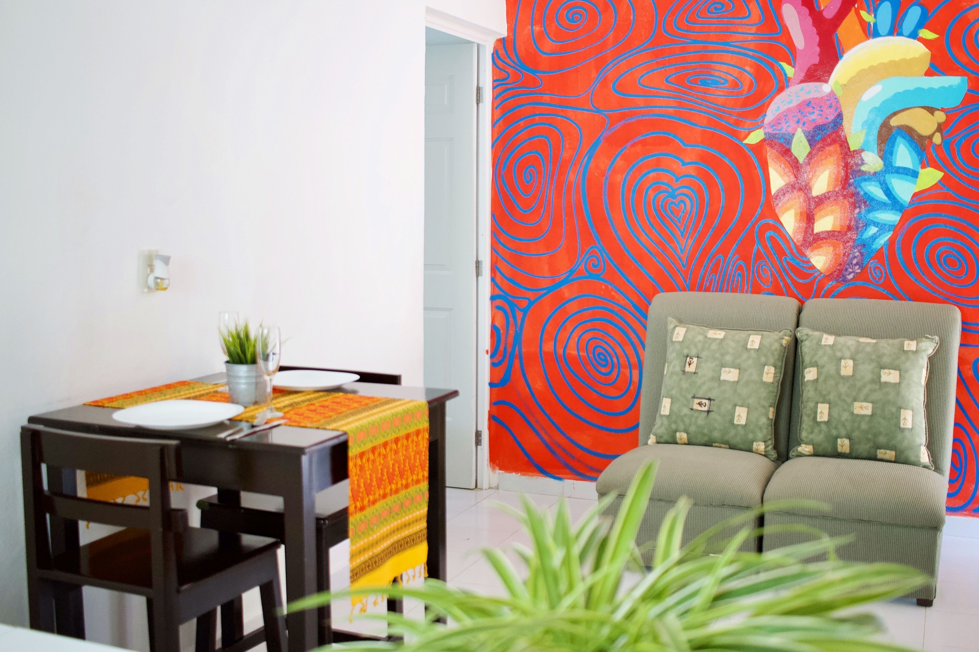 apartment, 1 double bed | living room | 15-inch flat-screen tv with cable channels, tv