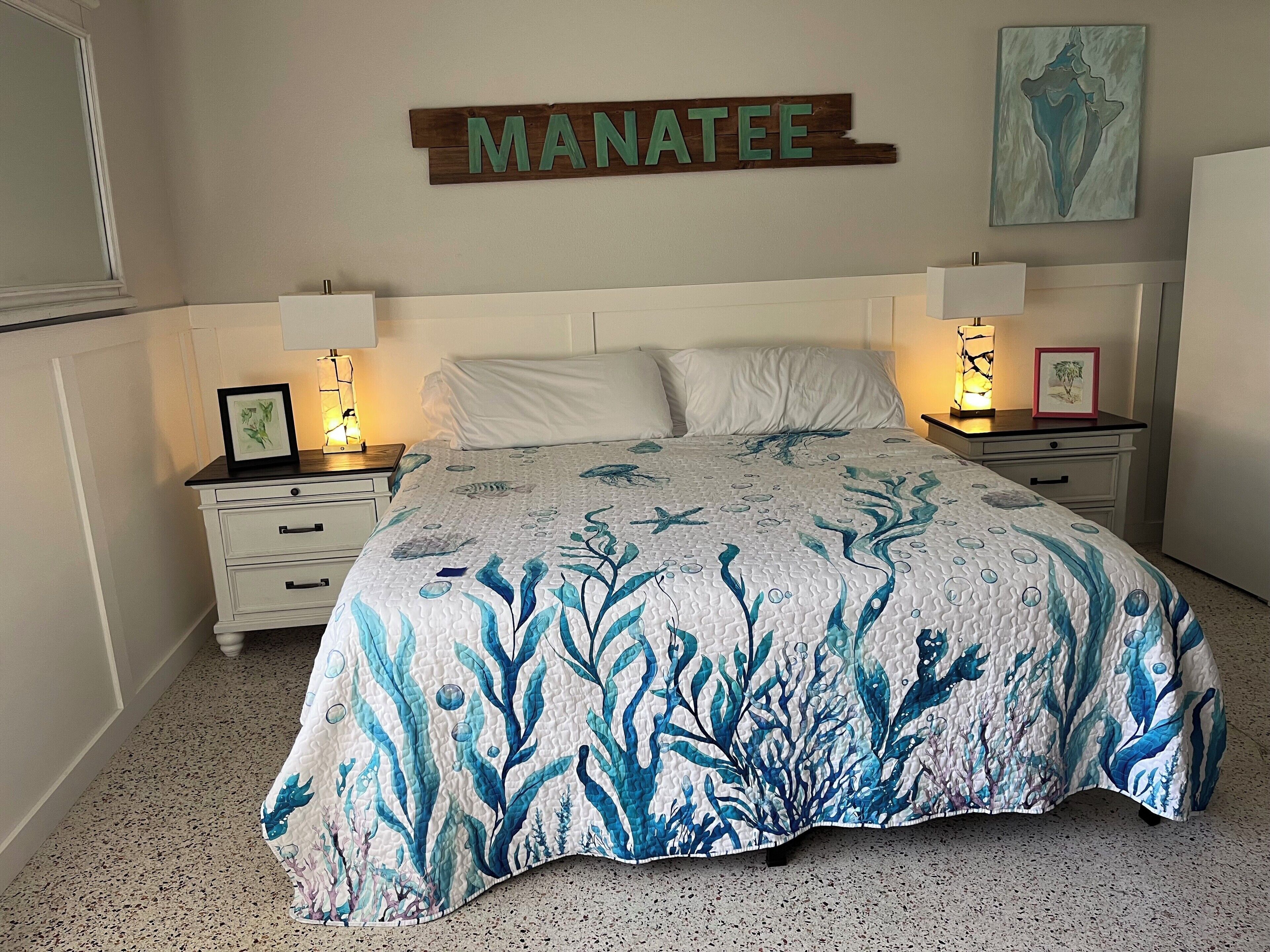 Individually decorated, individually furnished, iron/ironing board