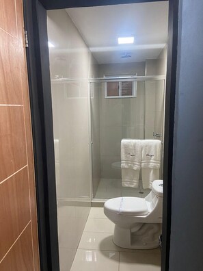 Premium-Zimmer | Badezimmer | Dusche, kostenlose Toilettenartikel, Haartrockner, Handtücher
